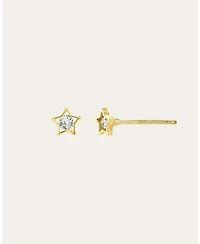 Zoe Lev 14k Gold Tiny Diamond Star Stud Earrings