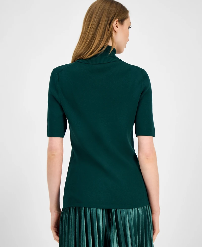Anne Klein Women's Half-Sleeve Turtleneck Sweater