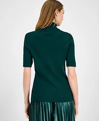 Anne Klein Women's Half-Sleeve Turtleneck Sweater