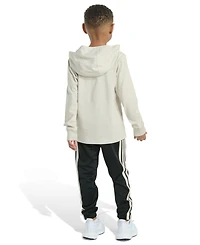 adidas Toddler and Little Boys 2-Piece Long Sleeve Hooded T-Shirt Jogger Pant Set