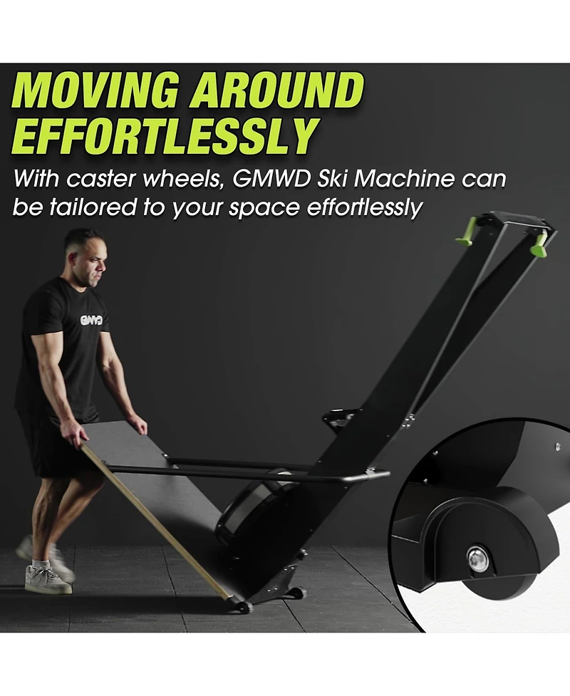 Mikolo Indoor Ski Machine – Wind Resistance Aerobic Trainer for Home Cardio & Strength