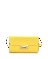 Pre-Owned Hermes Constance To Go Wallet Epsom