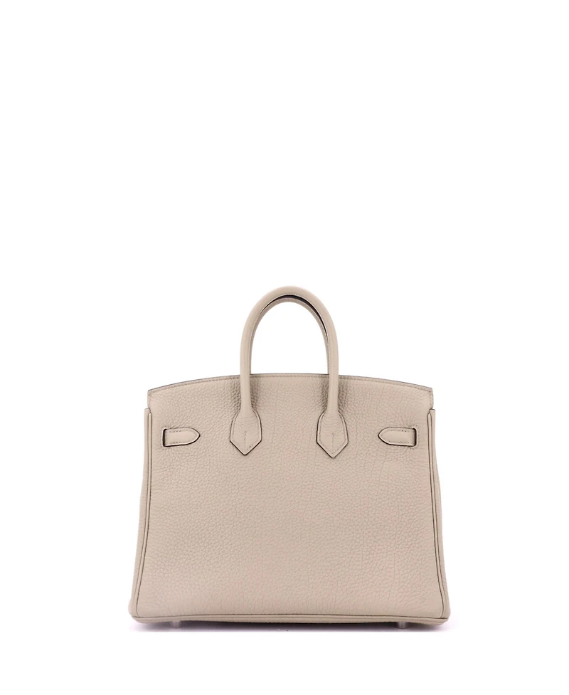 Pre-Owned Hermes Birkin Handbag Light Togo with Palladium Hardware