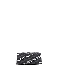 Pre-Owned Balenciaga Small Hourglass Top Handle Bag Monogram Coated Canvas