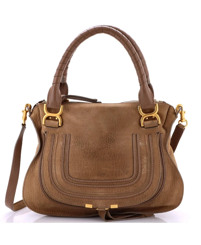 Pre-Owned Chloe Medium Marcie Satchel Nubuck
