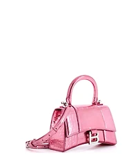 Pre-Owned Balenciaga Xs Hourglass Top Handle Bag Embossed Leather