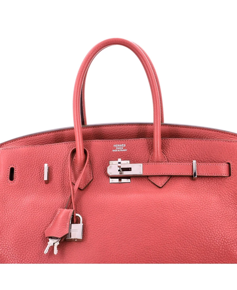 Pre-Owned Hermes Birkin 35 Handbag Pink Togo with Palladium Hardware