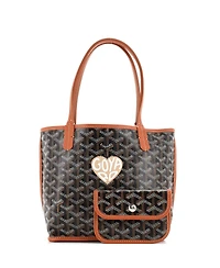 Pre-Owned Goyard Mini Anjou Reversible Tote Printed Coated Canvas