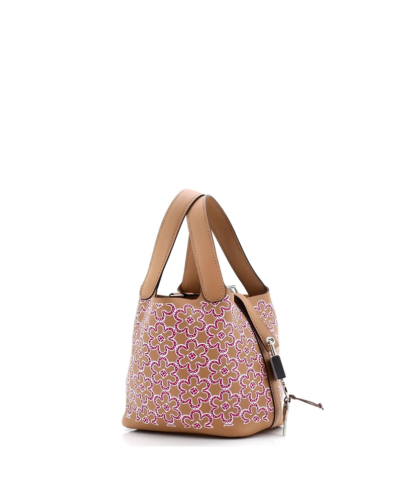 Pre-Owned Hermes Micro Picotin Lock Bag Lucky Daisy Printed Swift
