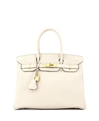 Pre-Owned Hermes Birkin 30 Handbag Light Togo with Gold Hardware