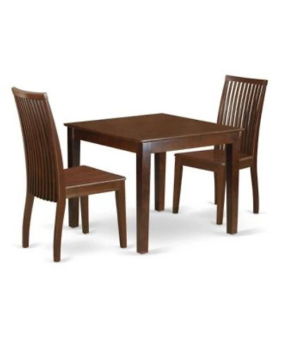 East West Furniture Dining Room Set Mahogany