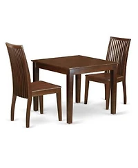 East West Furniture Dining Room Set Mahogany