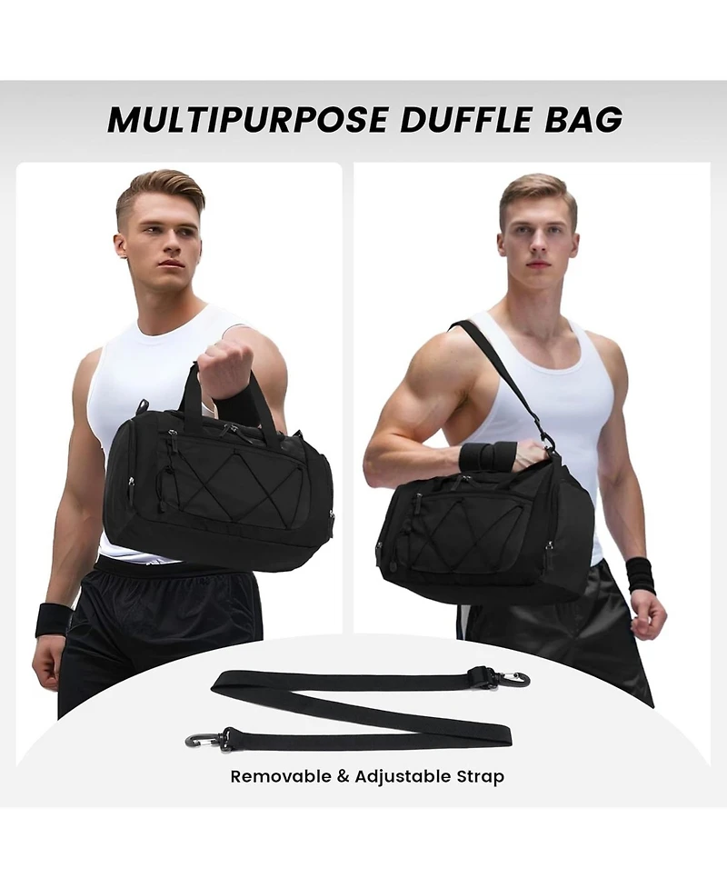 Roomy Gym Bag for Men - 21 Inches Duffle with Shoe Compartment, Lightweight Travel Sports, & Weekend Trips