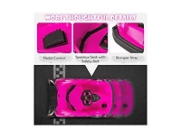 6V Kids Ride-On Go-Kart with Remote Control and Safety Belt - Pink