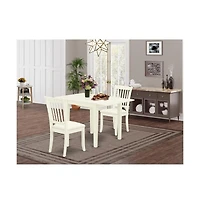 East West Furniture Dining Room Set Linen Whit