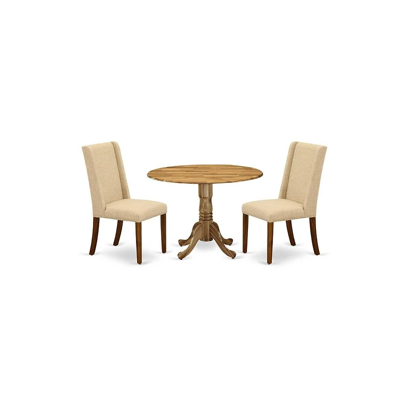 East West Furniture Dining Room Set Natural