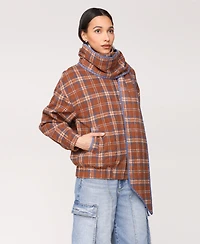 Avec Les Filles Women's Scarf Bomber Jacket