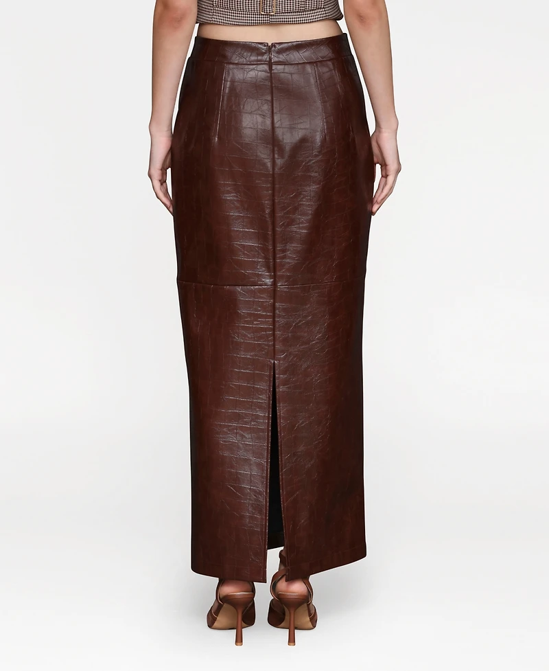 Avec Les Filles Women's Buckle-Detail Maxi Skirt