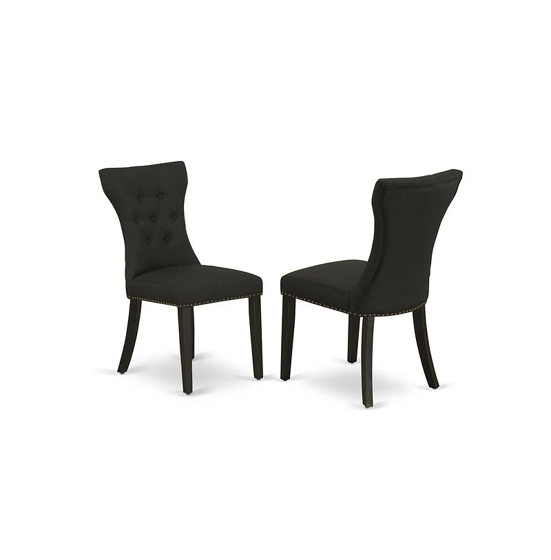 East West Furniture Dining Room Set Wirebrushed Black