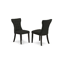 East West Furniture Dining Room Set Wirebrushed Black