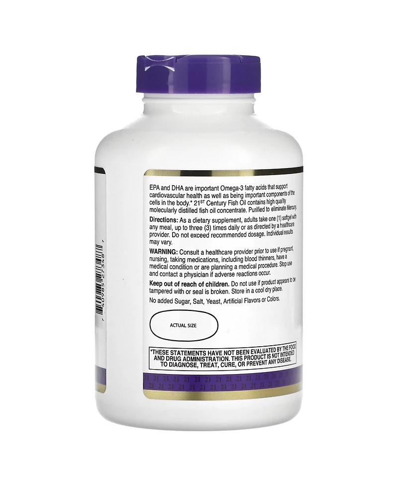 21st Century Fish Oil 1 200 mg