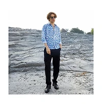 Campus Sutra Men's Contrast Graffiti Shirt