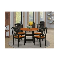 East West Furniture Dining Room Set Black & Cherry
