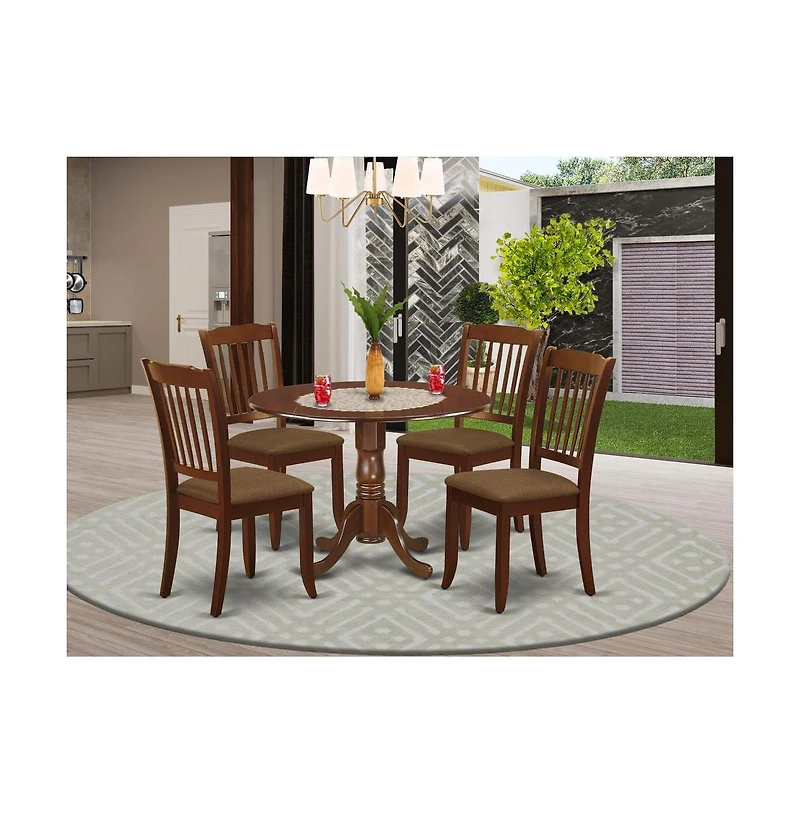East West Furniture Dining Room Set Mahogany