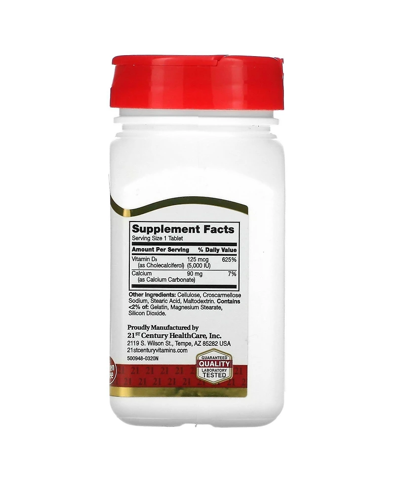 21st Century Vitamin D3 125 mcg (5 000 Iu)