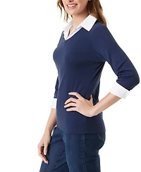 Gloria Vanderbilt Women's Maxine Layered-Look Top