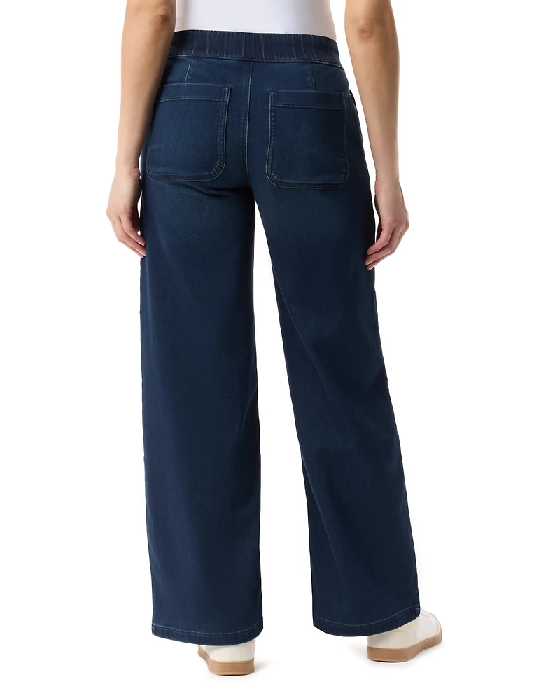 Gloria Vanderbilt Women's Knit Drawstring Straight Denim Jeans