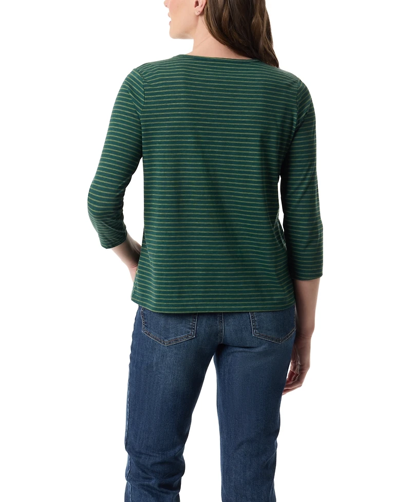 Gloria Vanderbilt Women's Amanda 3/4-Sleeve Knit Top