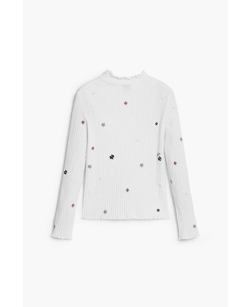 Desigual Girls Girls's Ribbed T-shirt with embroidery