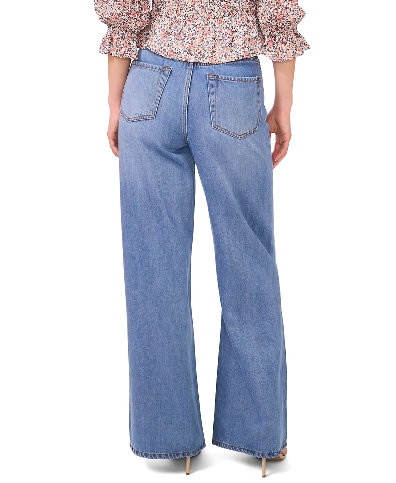 1.state Women's Tie Waist Mid Rise Boyfriend Jeans