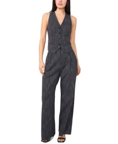 1.State Womens Sleeveless Striped Vest Wide Leg Pants