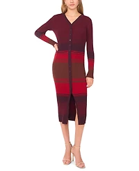 1.state Women's V-Neck Button Up Sweater Dress