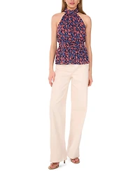 1.state Women's Halter Neck Tie Back Sleeveless Top