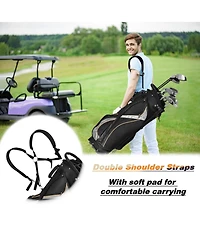 9 Inch Golf Stand Bag with Divider and Spacious Storage Pockets