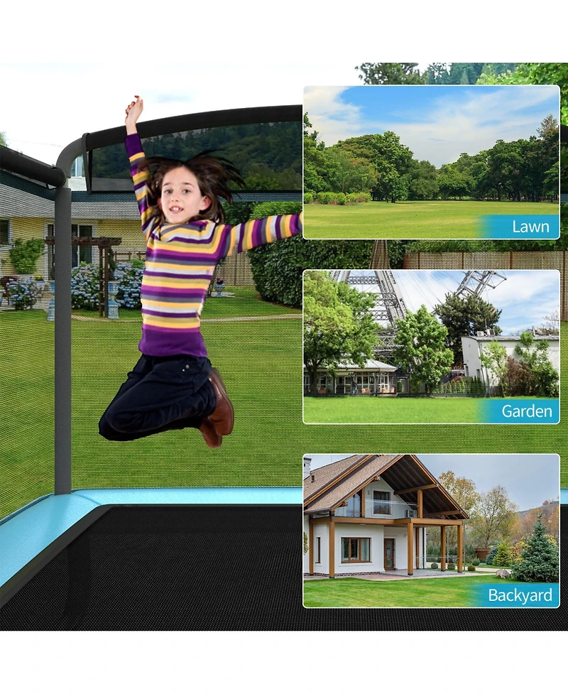 6 Feet Kids Entertaining Trampoline with Swing and Safety Fence