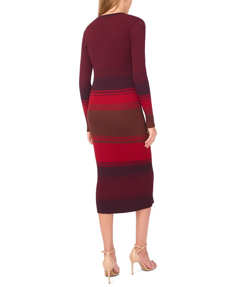 1.state Women's V-Neck Button Up Sweater Dress