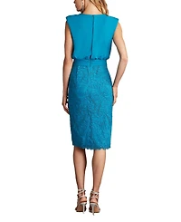 Tadashi Shoji Women's Newell Embroidered Blouson Dress