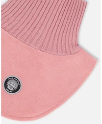 Deux par Girl Polar Fleece and Knit Neckwarmer Dusty Pink - Toddler|Child