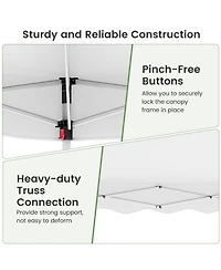 Foldable 10 X 10 Feet Pop up Canopy Tent with Wheeled Bag