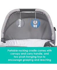 Baby Trend Baby Lullaby Nursery Suite Ez-Fold Playard with Portable Rocking Lounger - Madrid Plaid