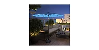 10 Feet Outdoor Patio umbrella with Bright Solar Led Lights