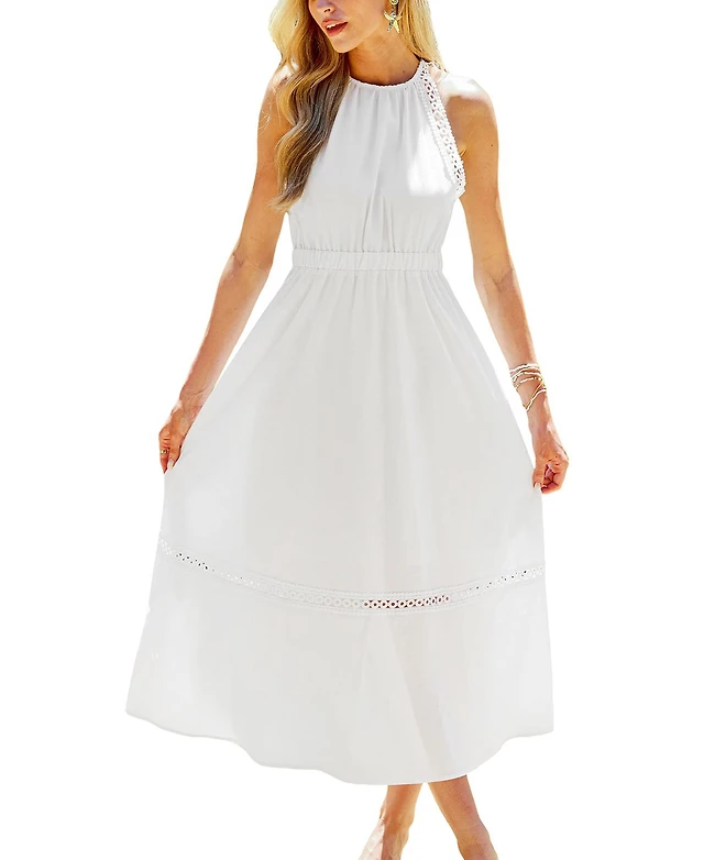 knee length dresses for ladies Cupshe Womens V-Neck Lace Up Slip Dress CAA05A2E063CC  Biggybargains