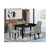 East West Furniture Dining Room Set Black