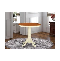 East West Furniture 3 Pcpub Table set - counter height Table and 2 counter height Chairs