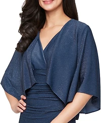 Sl Fashions Women's Empire Waist Open Knit Jacket Gown