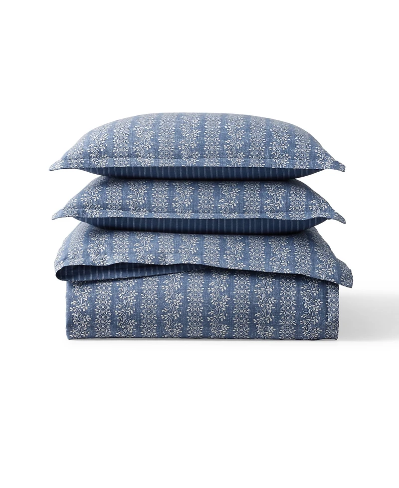 Lauren Ralph Lauren Gena Soft Cotton Reversible 3-Pc. Duvet Cover Set